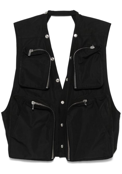 Black cargo vest Rick owens - men RICK OWENS | RU01E5767FT09